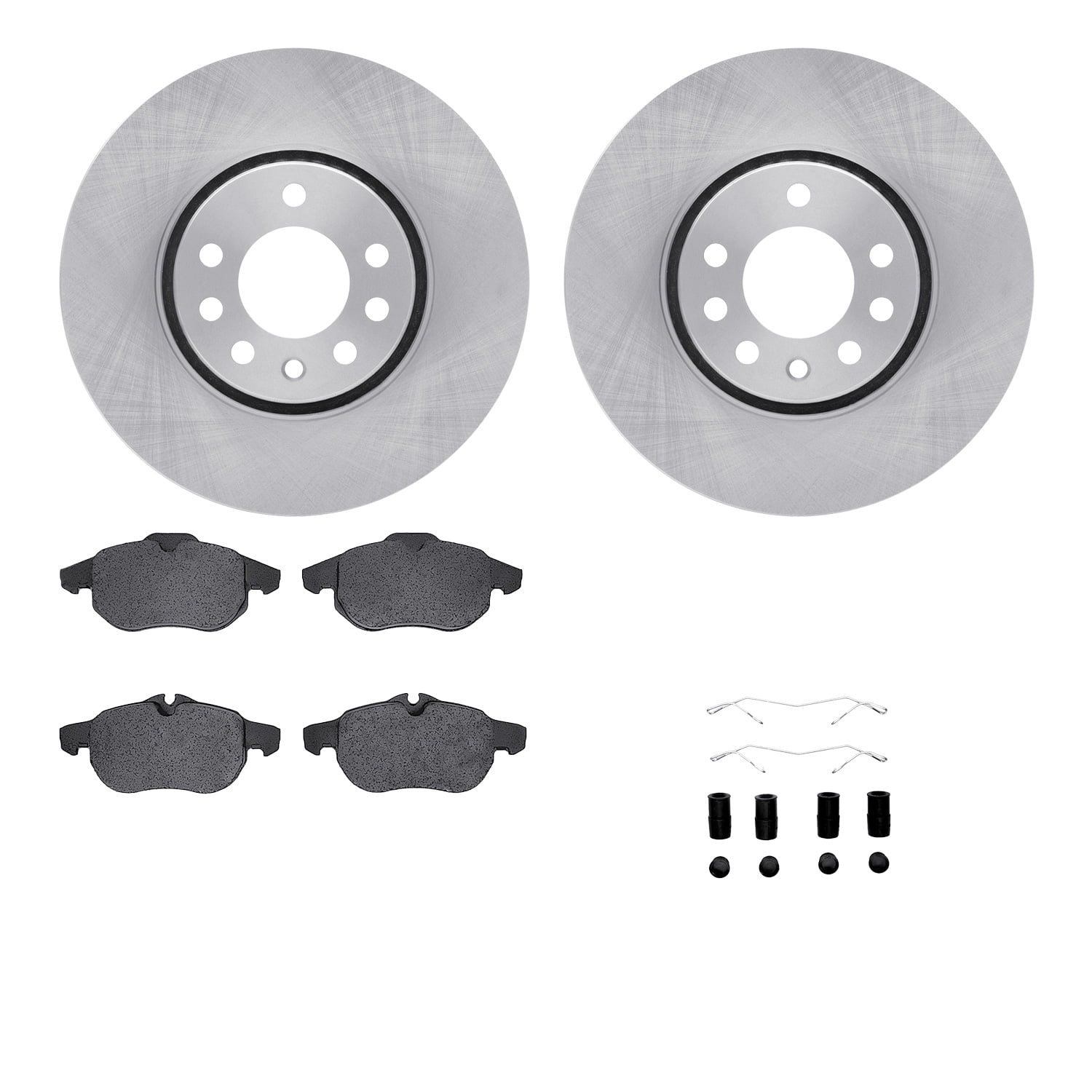 Dynamic Friction Company Front Brake Rotors with 5000 Advanced Brake Pads includes Hardware 6512-65088