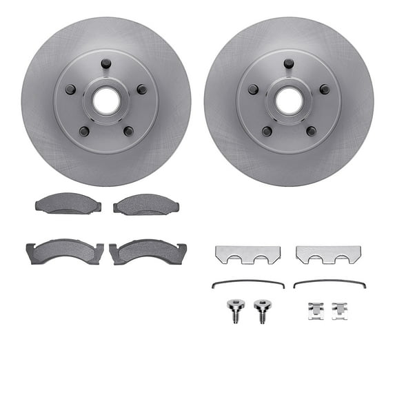 Dynamic Friction Company Front Brake Rotors with 5000 Advanced Brake Pads includes Hardware 6512-66010