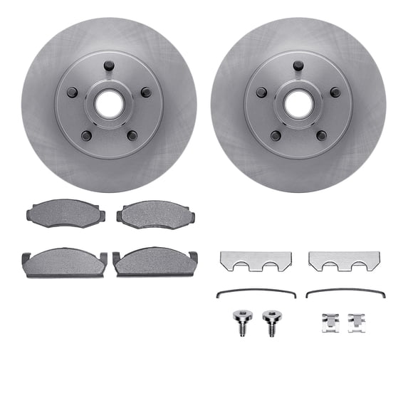 Dynamic Friction Company Front Brake Rotors with 5000 Advanced Brake Pads includes Hardware 6512-66011