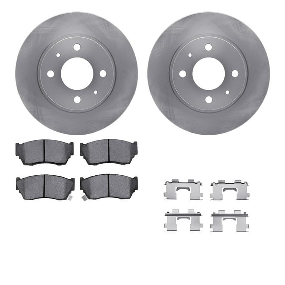 Dynamic Friction Company Front Brake Rotors with 5000 Advanced Brake Pads includes Hardware 6512-67086