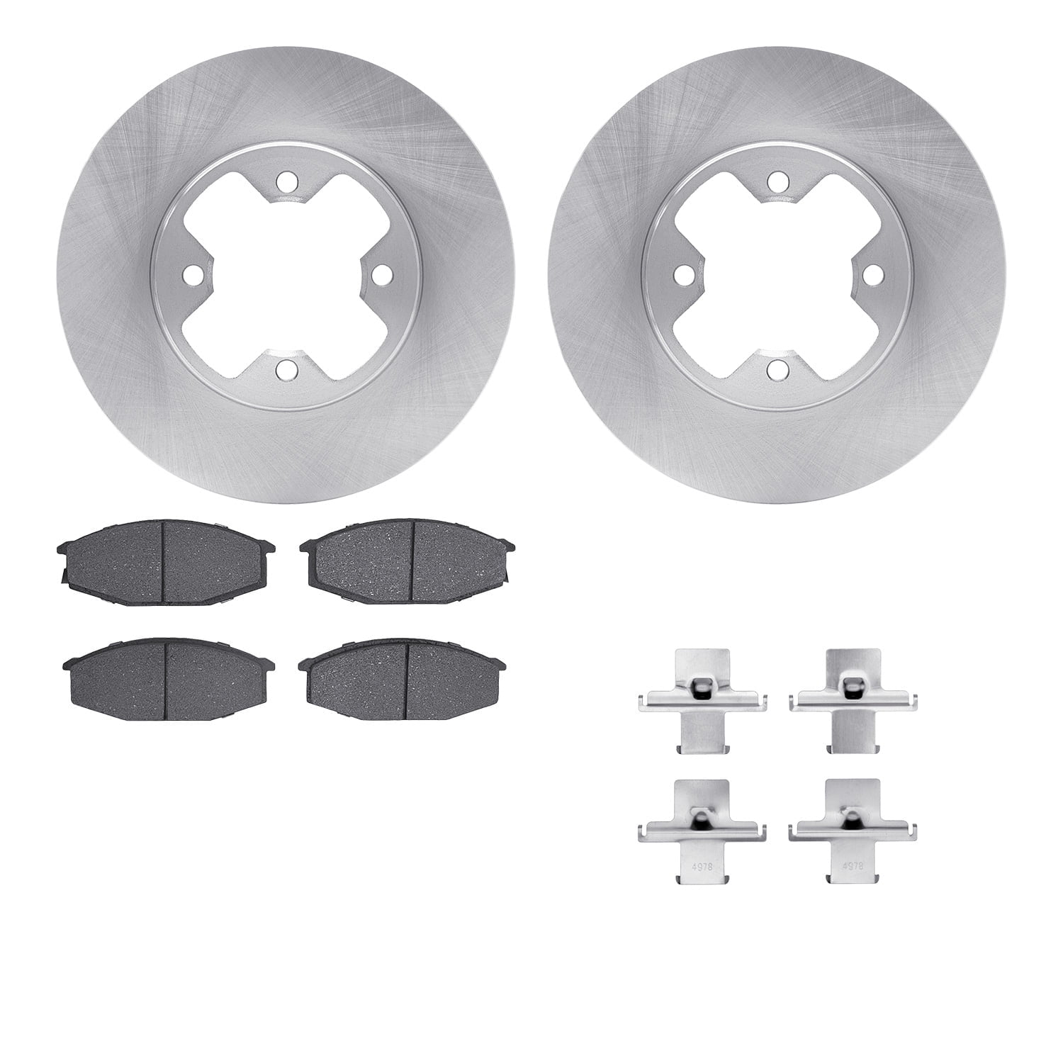 Dynamic Friction Company Front Brake Rotors with 5000 Advanced Brake Pads includes Hardware 6512-67124