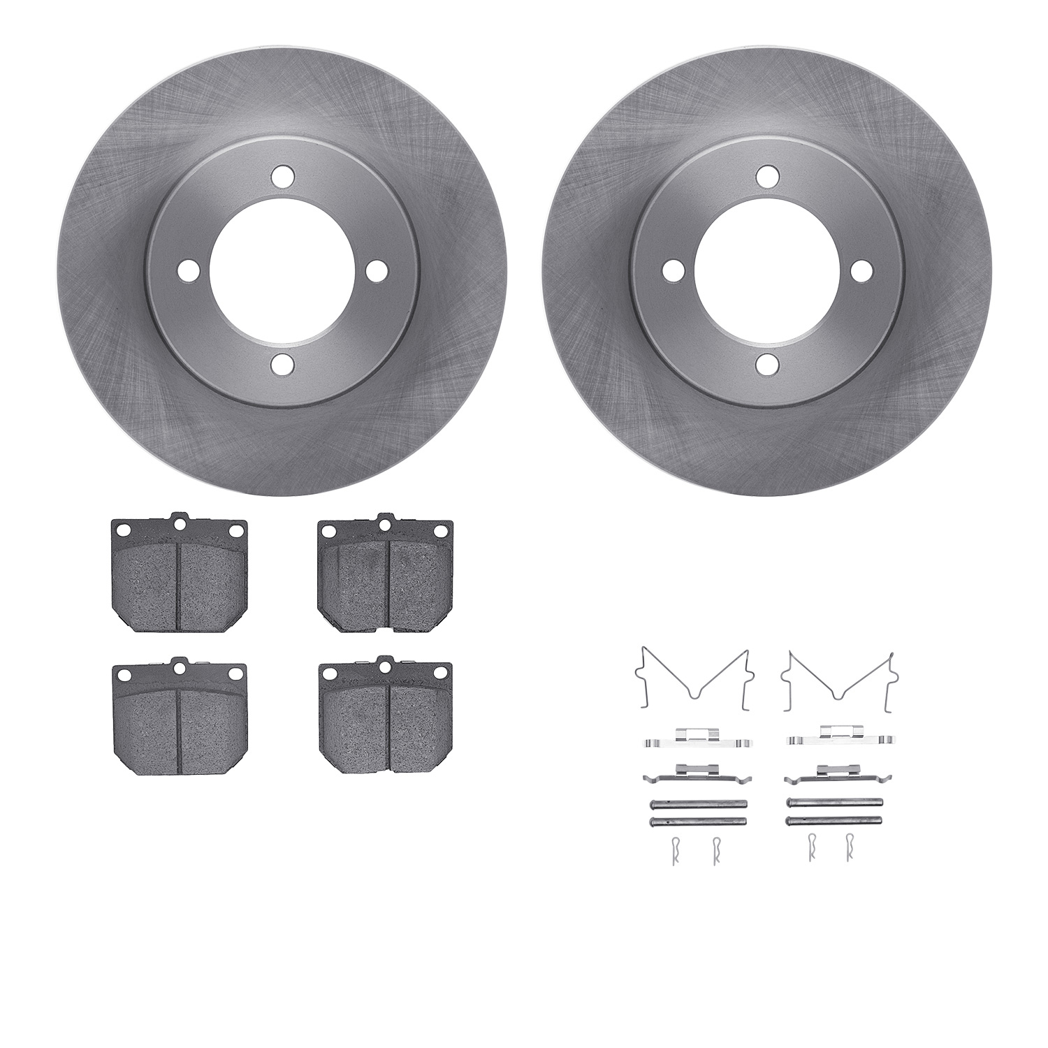 Dynamic Friction Company Front Brake Rotors with 5000 Advanced Brake Pads includes Hardware 6512-67130