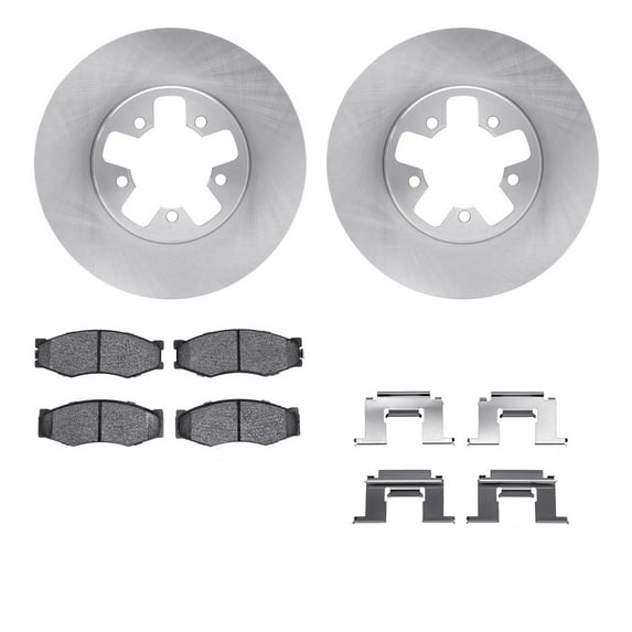 Dynamic Friction Company Front Brake Rotors with 5000 Advanced Brake Pads includes Hardware 6512-67199