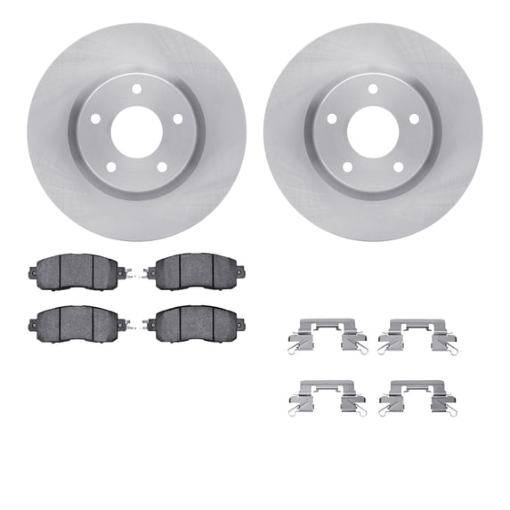 Dynamic Friction Company Front Brake Rotors with 5000 Advanced Brake Pads includes Hardware 6512-67423