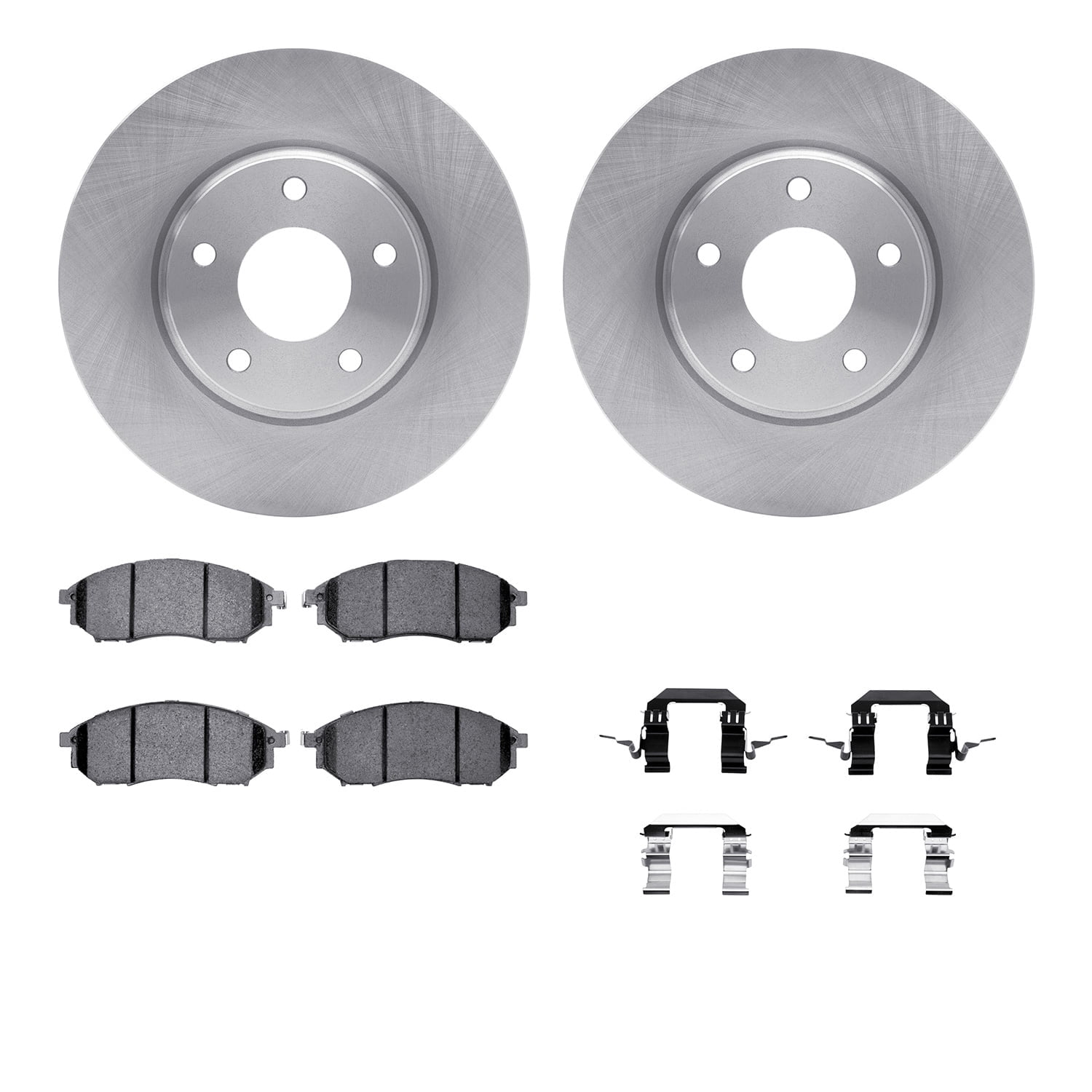 Dynamic Friction Company Front Brake Rotors with 5000 Advanced Brake Pads includes Hardware 6512-67454