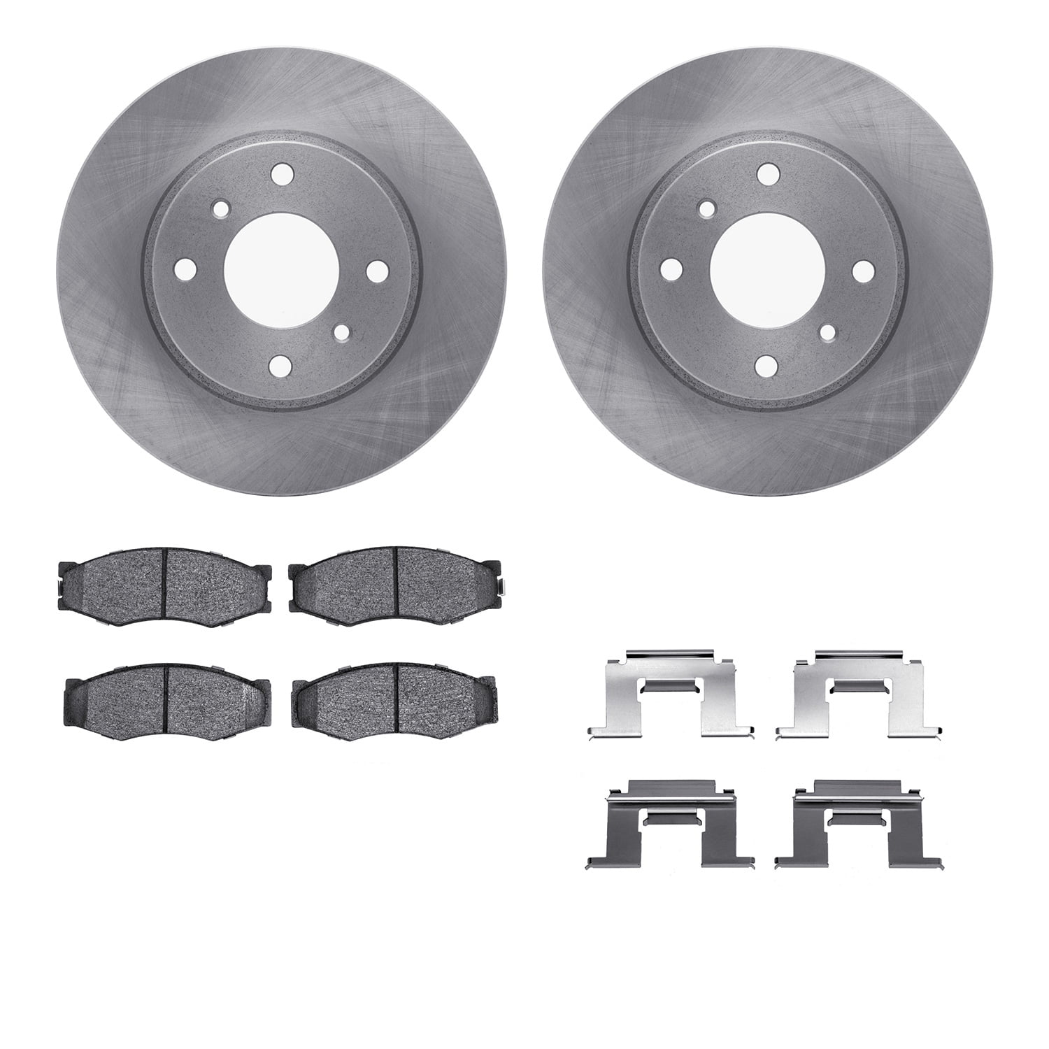 Dynamic Friction Company Front Brake Rotors with 5000 Advanced Brake Pads includes Hardware 6512-68014