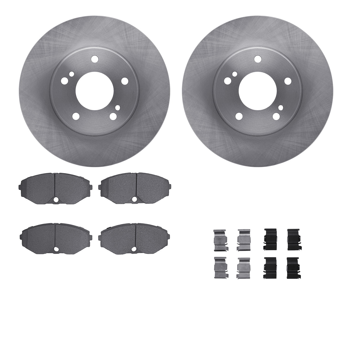 Dynamic Friction Company Front Brake Rotors with 5000 Advanced Brake Pads includes Hardware 6512-68023