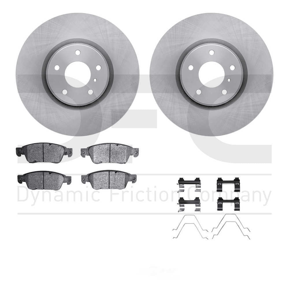 Dynamic Friction Company 6512-68059 DFC Rotors with 5000 Advanced Brake Pads includes Hardware