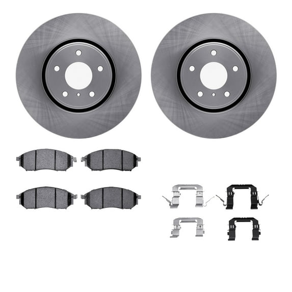 Dynamic Friction Company Front Brake Rotors with 5000 Advanced Brake Pads includes Hardware 6512-68068