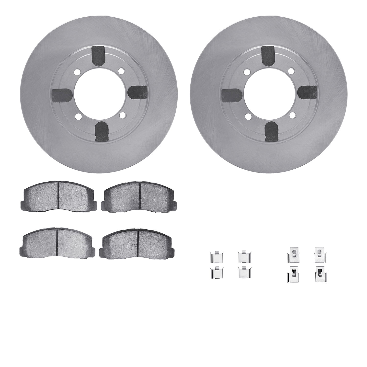 Dynamic Friction Company Front Brake Rotors with 5000 Advanced Brake Pads includes Hardware 6512-72092