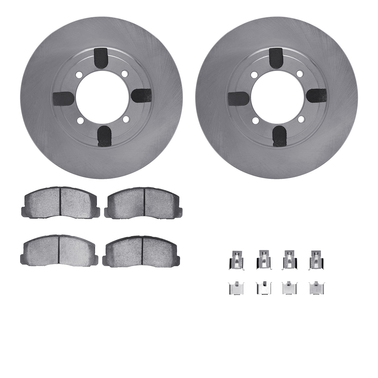 Dynamic Friction Company Front Brake Rotors with 5000 Advanced Brake Pads includes Hardware 6512-72093