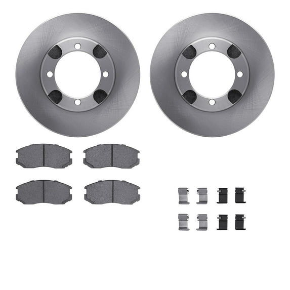 Dynamic Friction Company Front Brake Rotors with 5000 Advanced Brake Pads includes Hardware 6512-72107