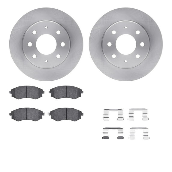 Dynamic Friction Company Front Brake Rotors with 5000 Advanced Brake Pads includes Hardware 6512-72145