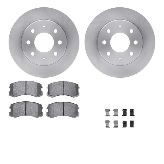 Dynamic Friction Company Front Brake Rotors with 5000 Advanced Brake Pads includes Hardware 6512-72146