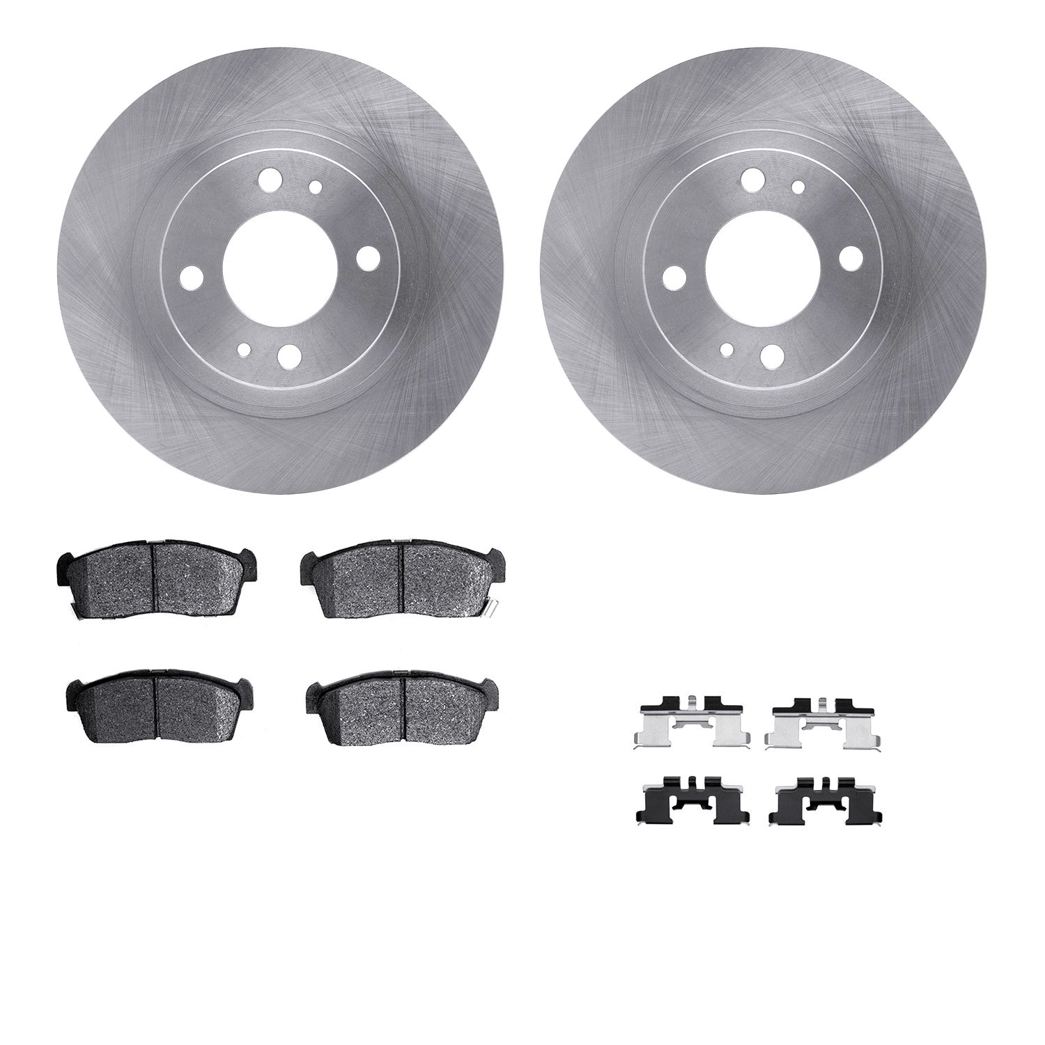 Dynamic Friction Company Front Brake Rotors with 5000 Advanced Brake Pads includes Hardware 6512-72263