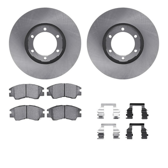 Dynamic Friction Company Front Brake Rotors with 5000 Advanced Brake Pads includes Hardware 6512-72266