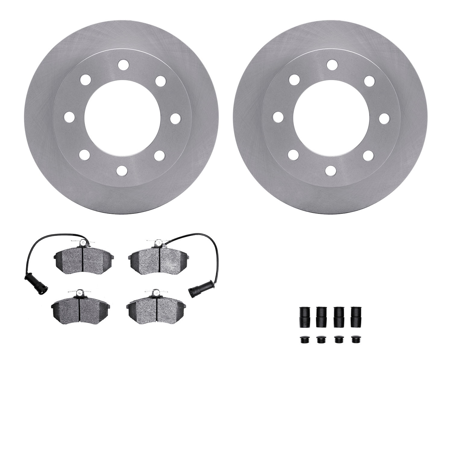 Dynamic Friction Company Front Brake Rotors with 5000 Advanced Brake Pads includes Hardware 6512-73112