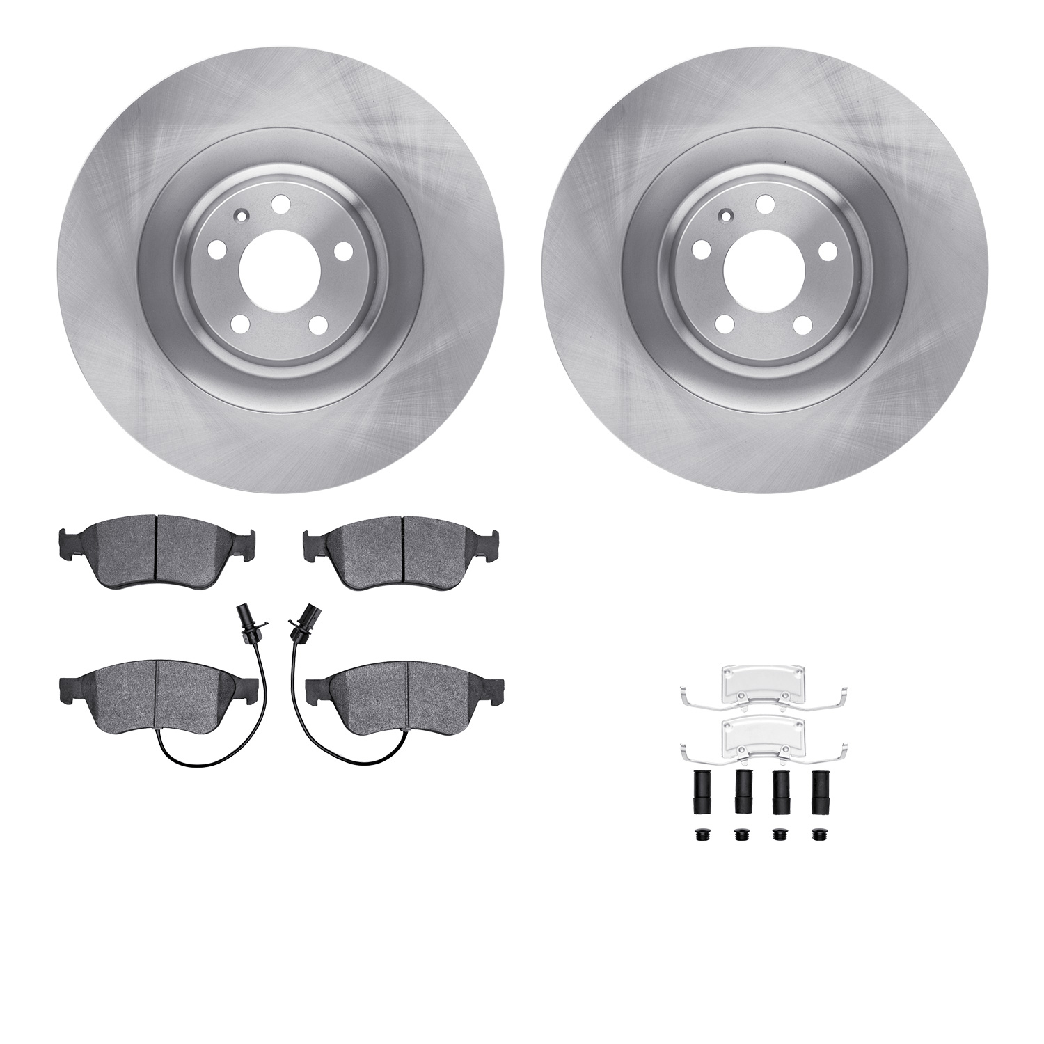 Dynamic Friction Company Front Brake Rotors with 5000 Advanced Brake Pads includes Hardware 6512-73325