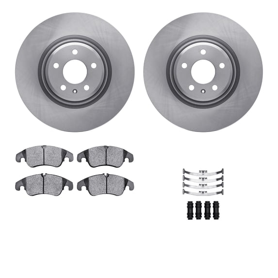 Dynamic Friction Company Front Brake Rotors with 5000 Advanced Brake Pads includes Hardware 6512-73412