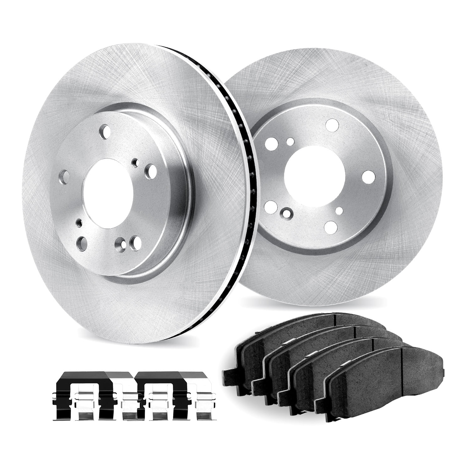 Dynamic Friction Company Front Brake Rotors with 5000 Advanced Brake Pads includes Hardware - 6512-74067