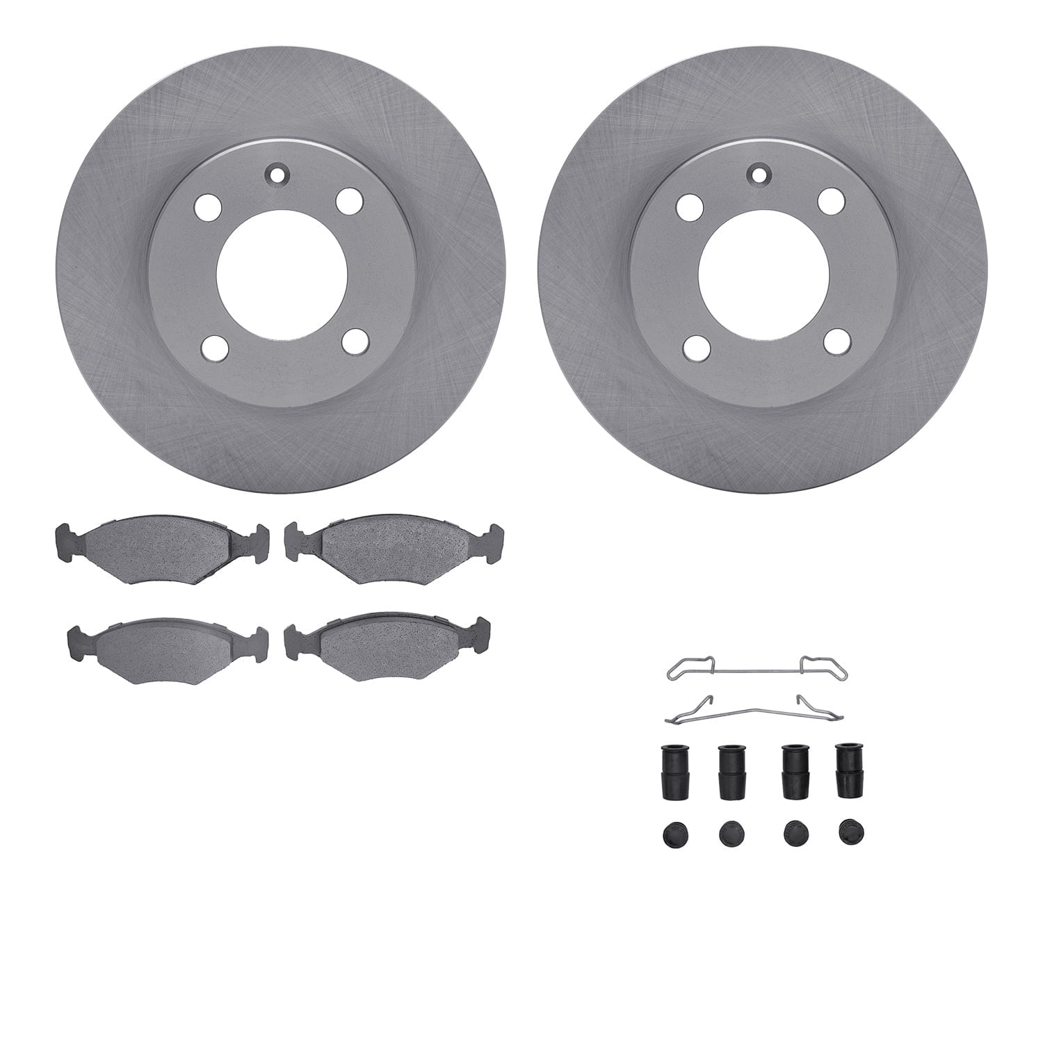 Dynamic Friction Company Front Brake Rotors with 5000 Advanced Brake Pads includes Hardware 6512-74086