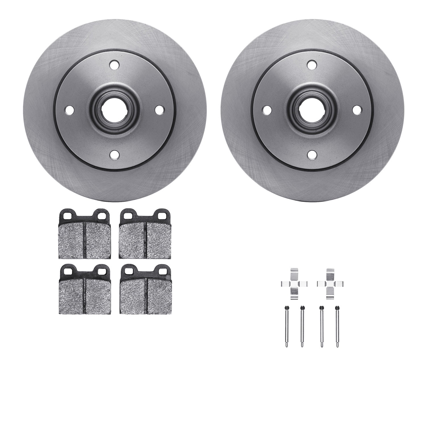 Dynamic Friction Company Front Brake Rotors with 5000 Advanced Brake Pads includes Hardware 6512-74118