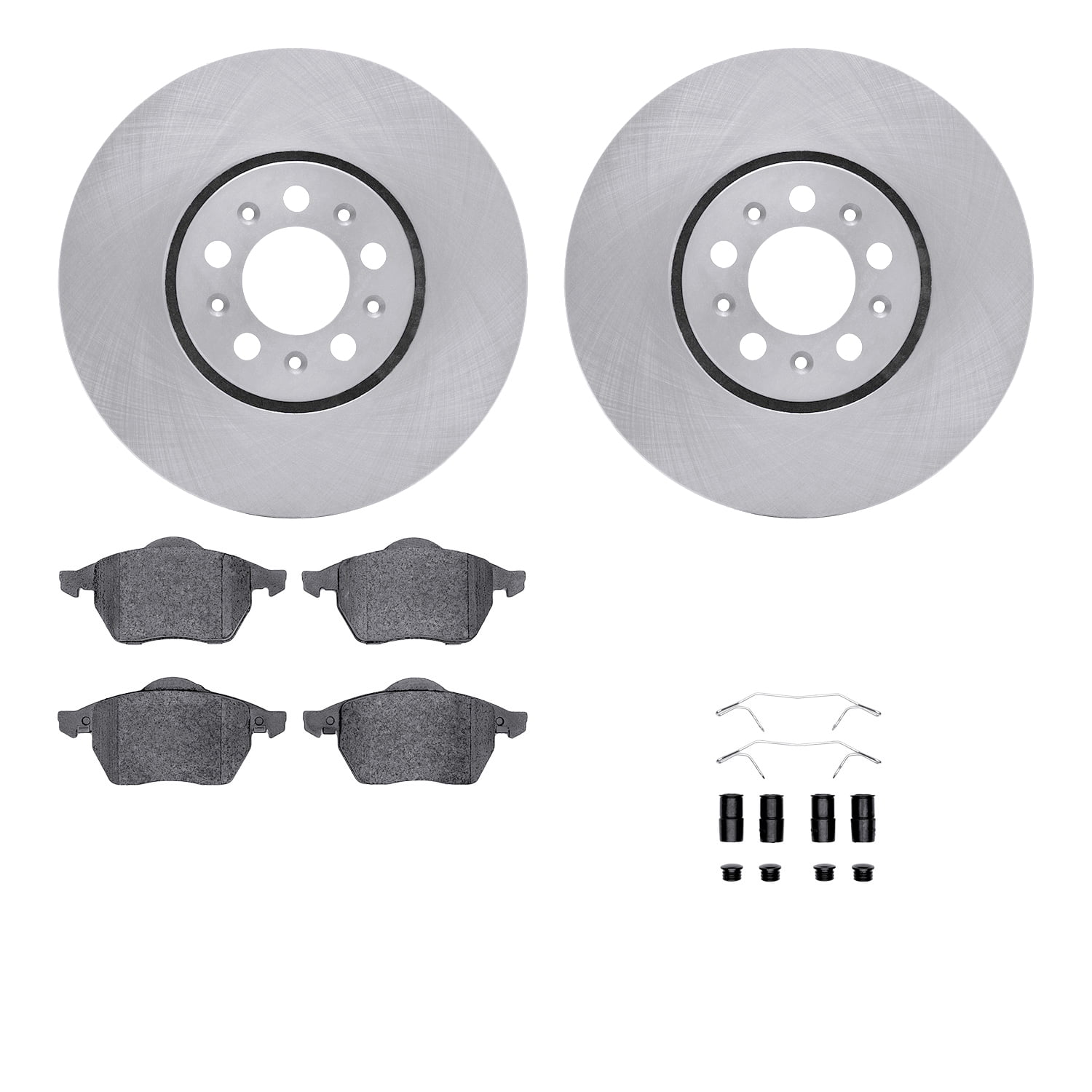 Dynamic Friction Company Front Brake Rotors with 5000 Advanced Brake Pads includes Hardware 6512-74203