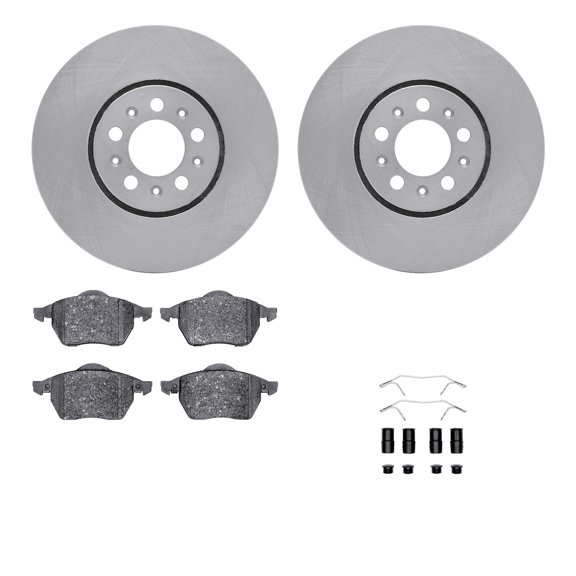 Dynamic Friction Company Front Brake Rotors with 5000 Advanced Brake Pads includes Hardware 6512-74204
