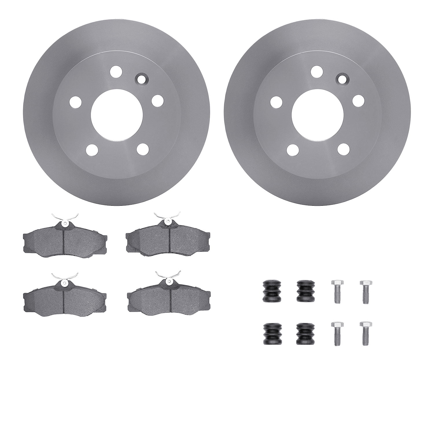 Dynamic Friction Company Front Brake Rotors with 5000 Advanced Brake Pads includes Hardware 6512-74219