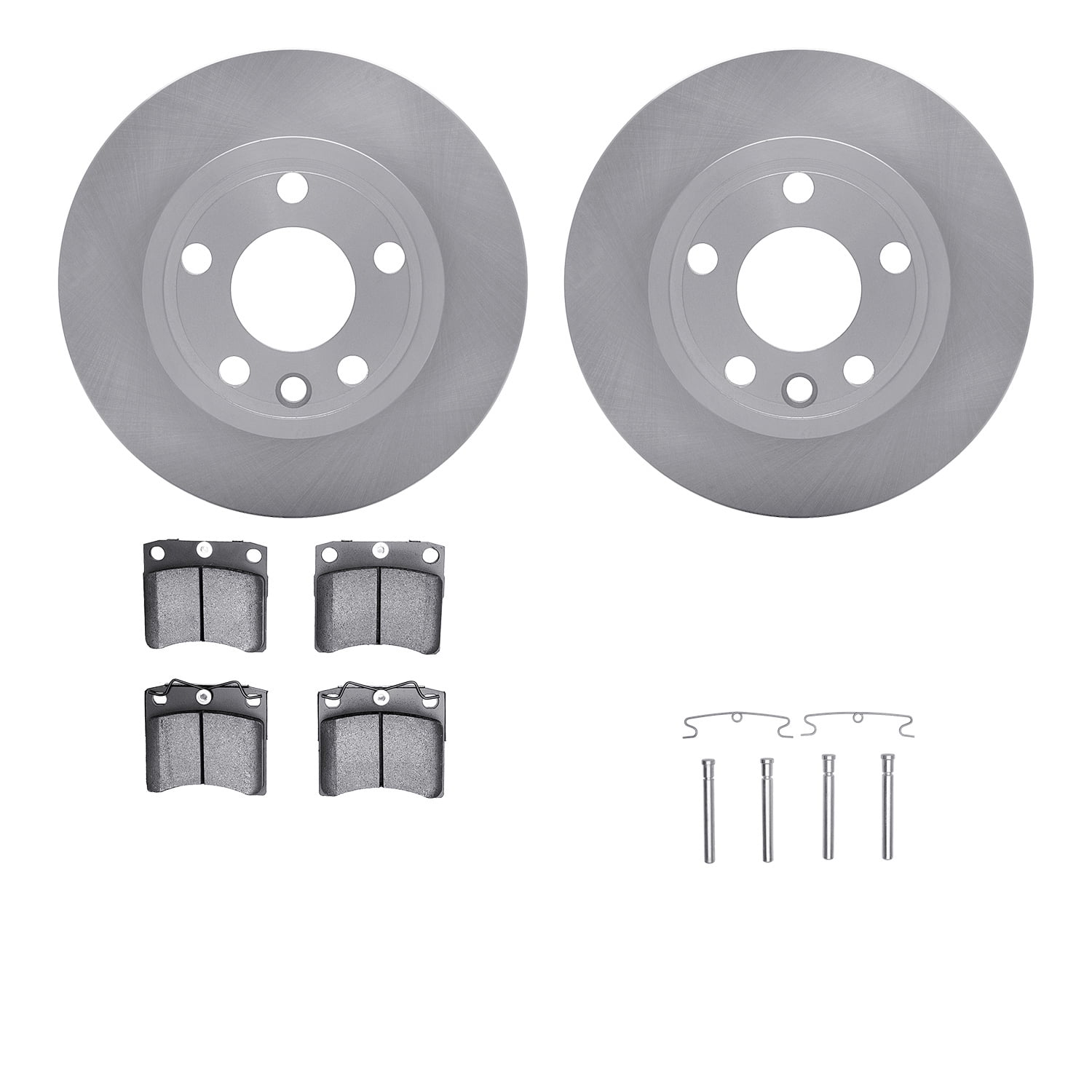 Dynamic Friction Company Front Brake Rotors with 5000 Advanced Brake Pads includes Hardware 6512-74225