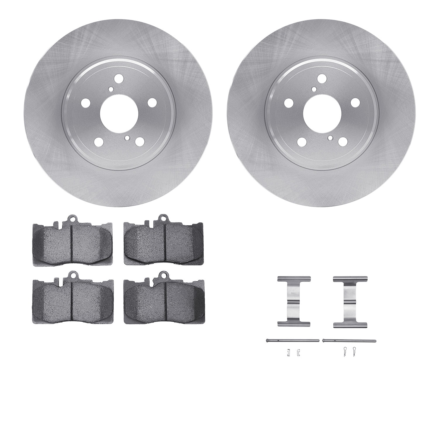 Dynamic Friction Company Front Brake Rotors with 5000 Advanced Brake Pads includes Hardware 6512-75073