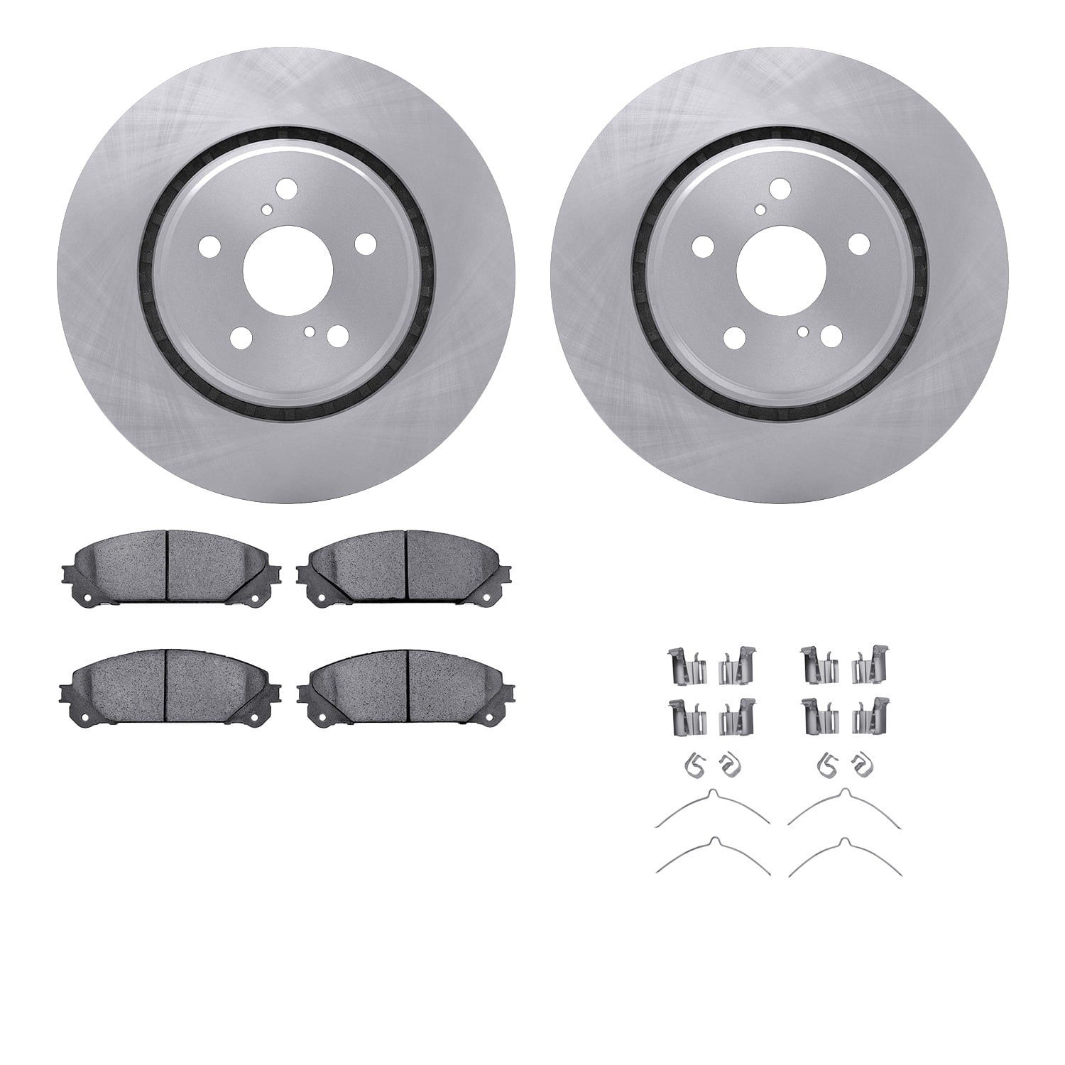 Dynamic Friction Company Front Brake Rotors with 5000 Advanced Brake Pads includes Hardware 6512-75159