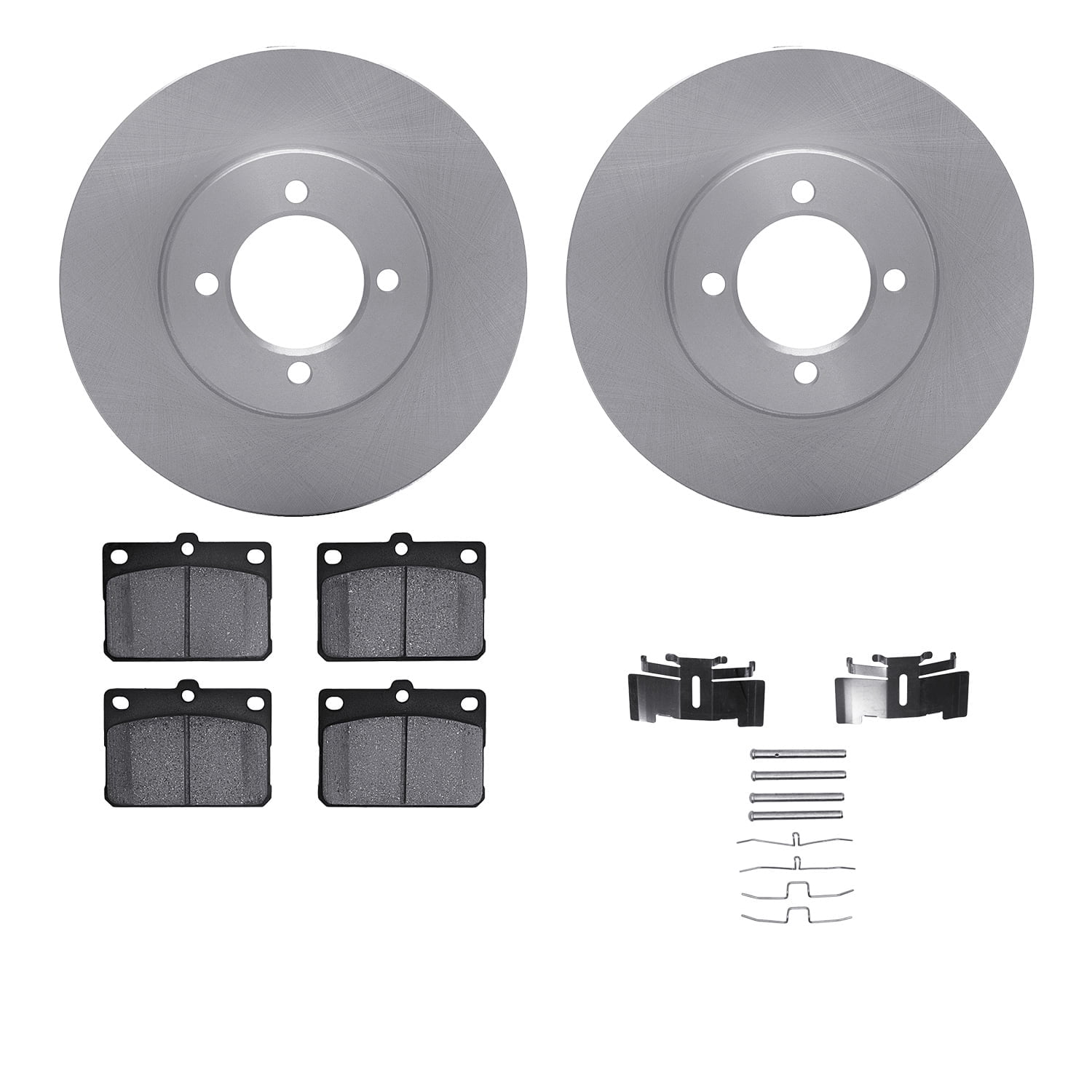 Dynamic Friction Company Front Brake Rotors with 5000 Advanced Brake Pads includes Hardware 6512-76126