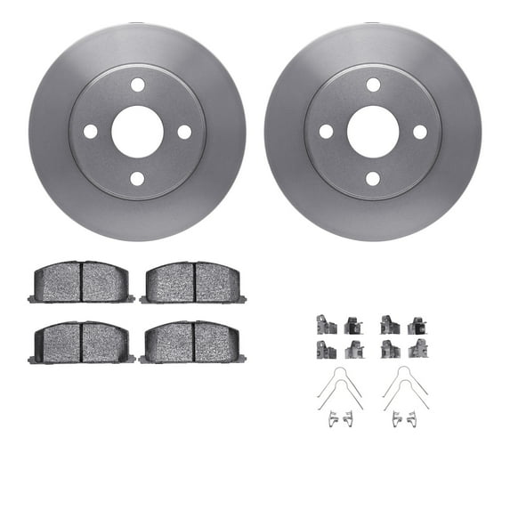 Dynamic Friction Company Front Brake Rotors with 5000 Advanced Brake Pads includes Hardware 6512-76163
