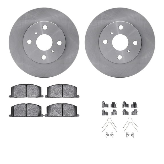 Dynamic Friction Company Front Brake Rotors with 5000 Advanced Brake Pads includes Hardware 6512-76185