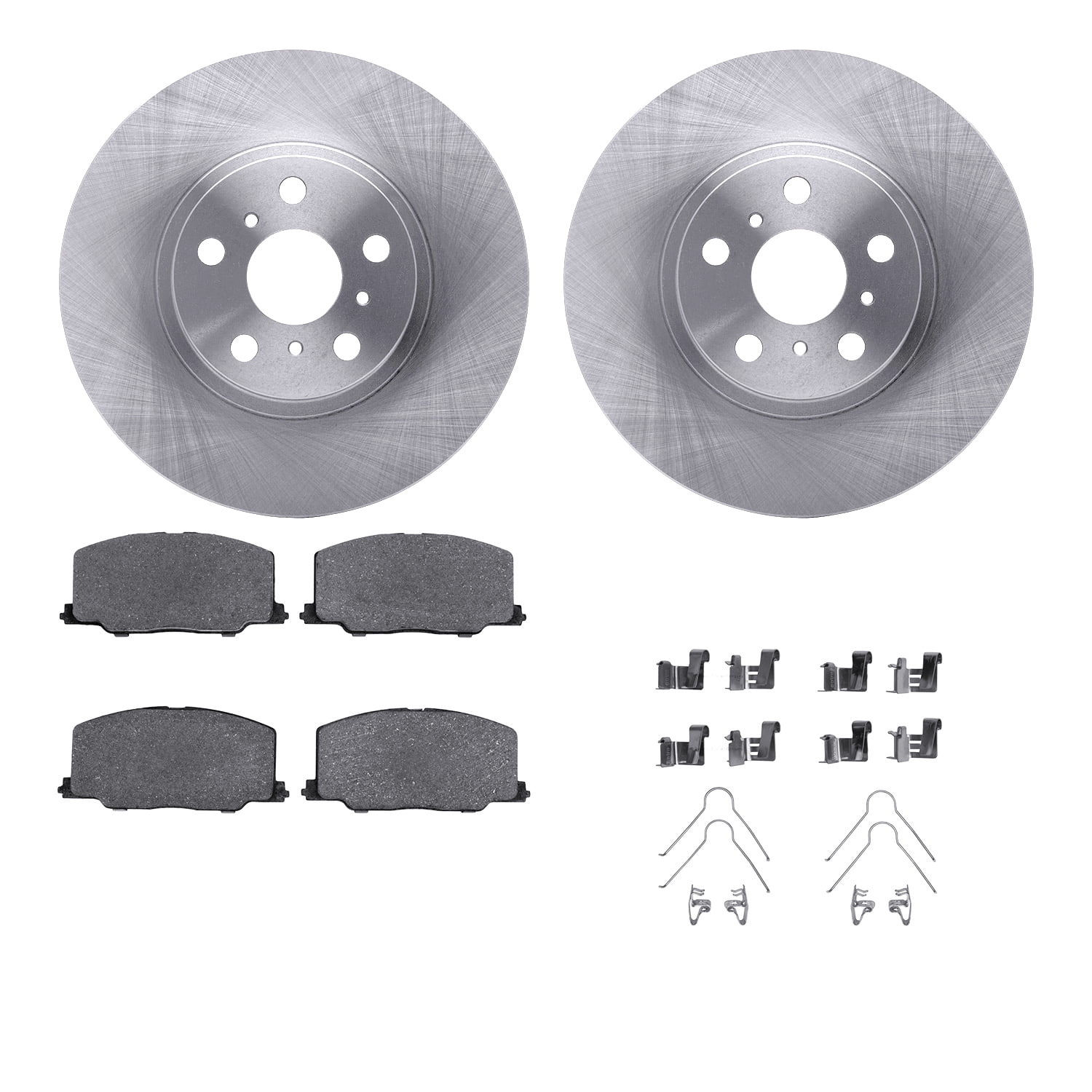 Dynamic Friction Company Front Brake Rotors with 5000 Advanced Brake Pads includes Hardware 6512-76284