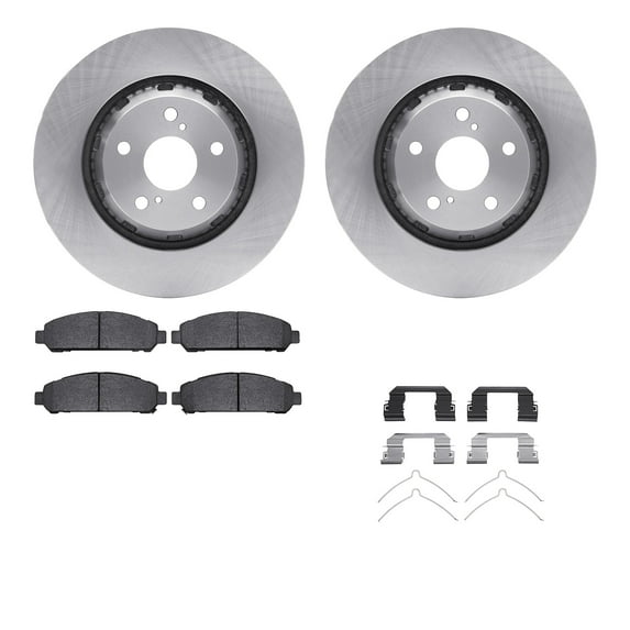 Dynamic Friction Company Front Brake Rotors with 5000 Advanced Brake Pads includes Hardware 6512-76509