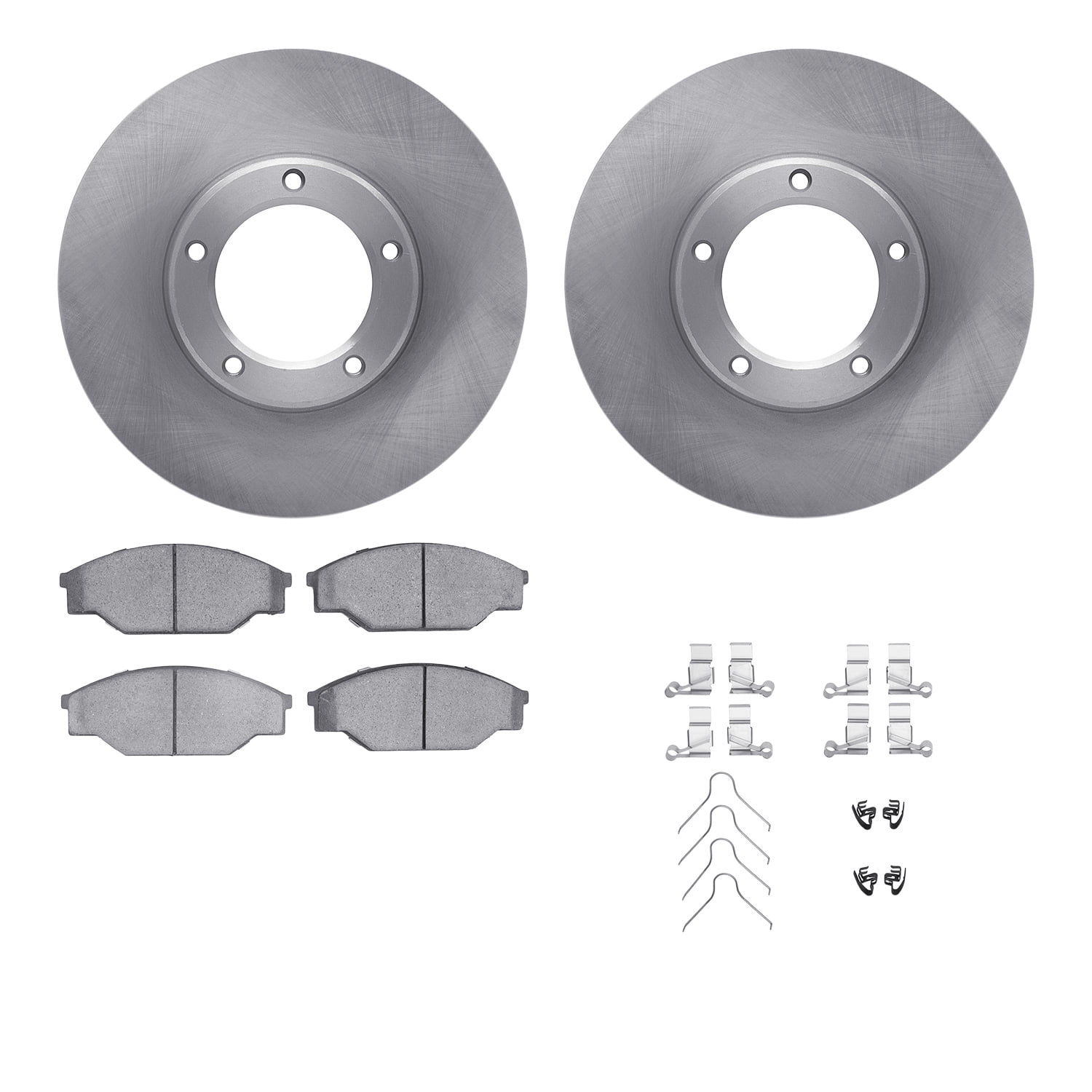 Dynamic Friction Company Front Brake Rotors with 5000 Advanced Brake Pads includes Hardware 6512-76551