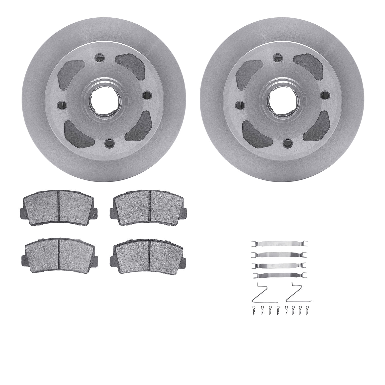 Dynamic Friction Company Front Brake Rotors with 5000 Advanced Brake Pads includes Hardware 6512-80050