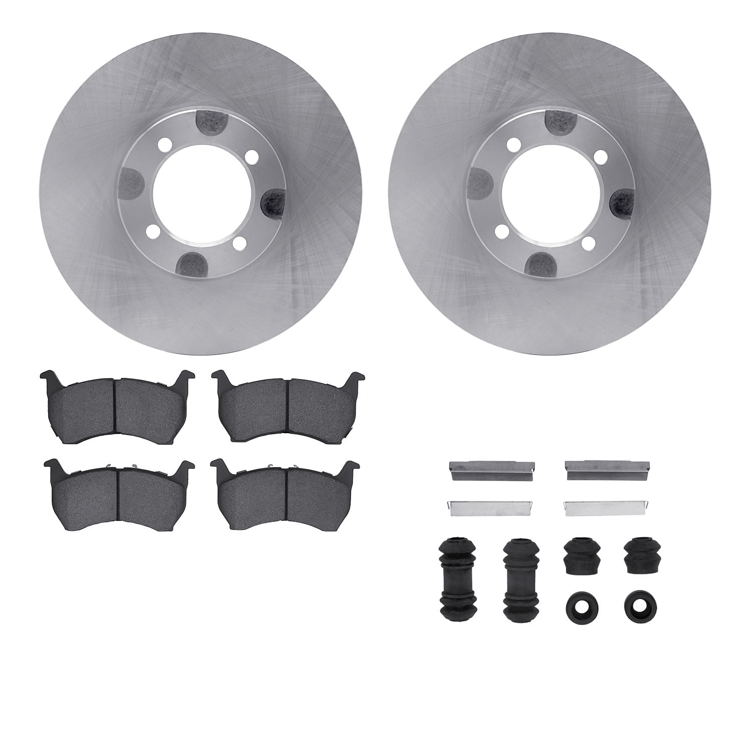 Dynamic Friction Company Front Brake Rotors with 5000 Advanced Brake Pads includes Hardware 6512-80091