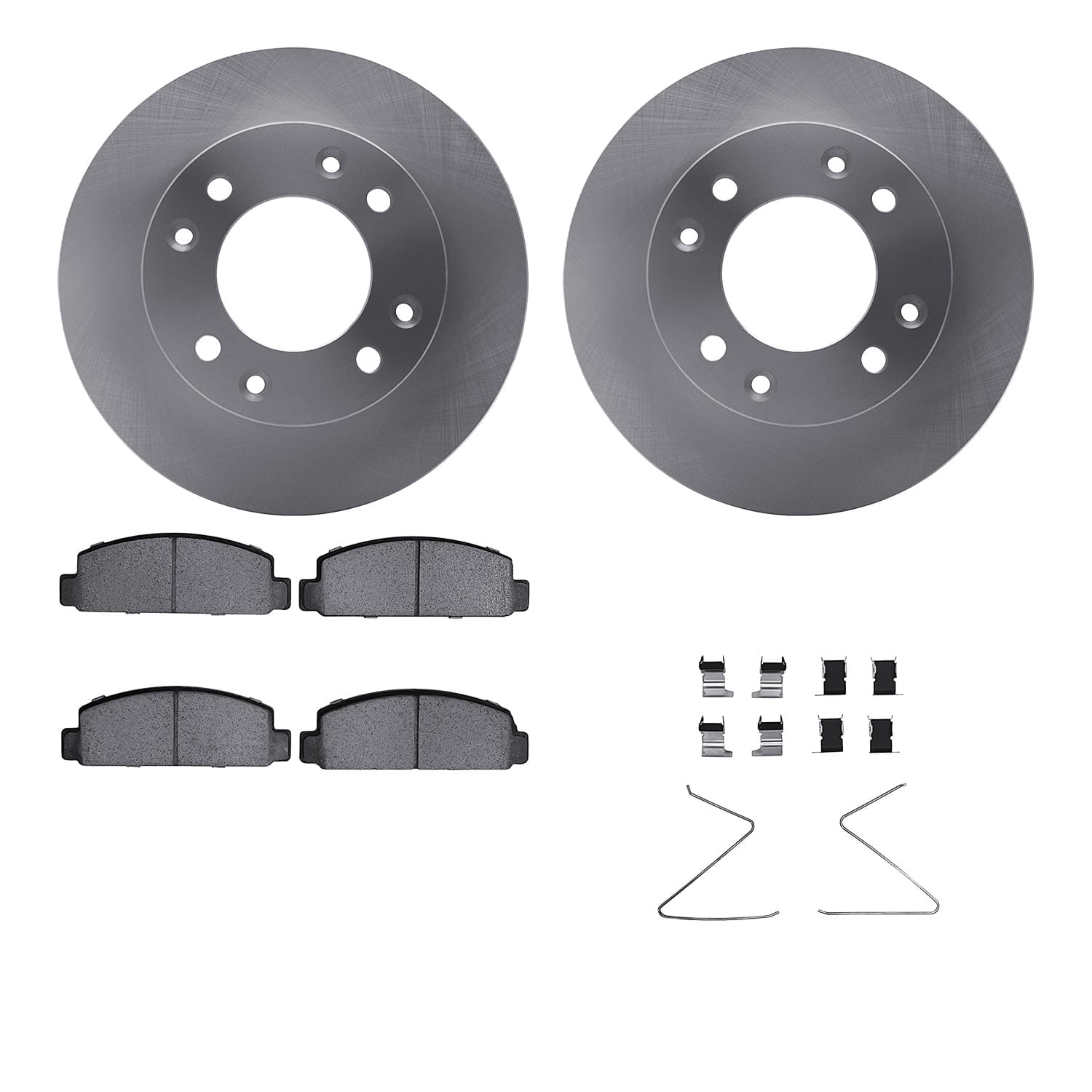 Dynamic Friction Company Front Brake Rotors with 5000 Advanced Brake Pads includes Hardware 6512-80100