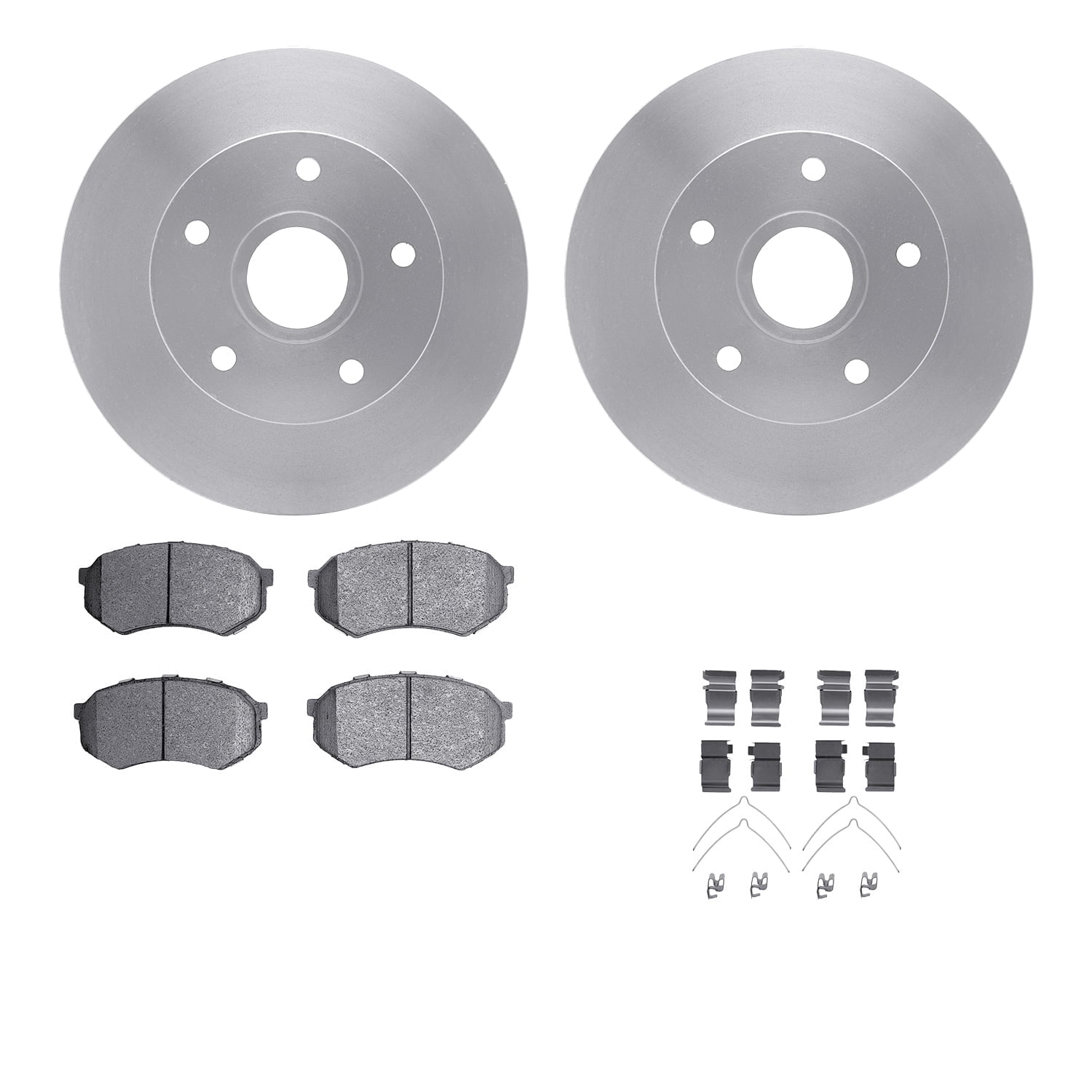 Dynamic Friction Company Front Brake Rotors with 5000 Advanced Brake Pads includes Hardware 6512-80121