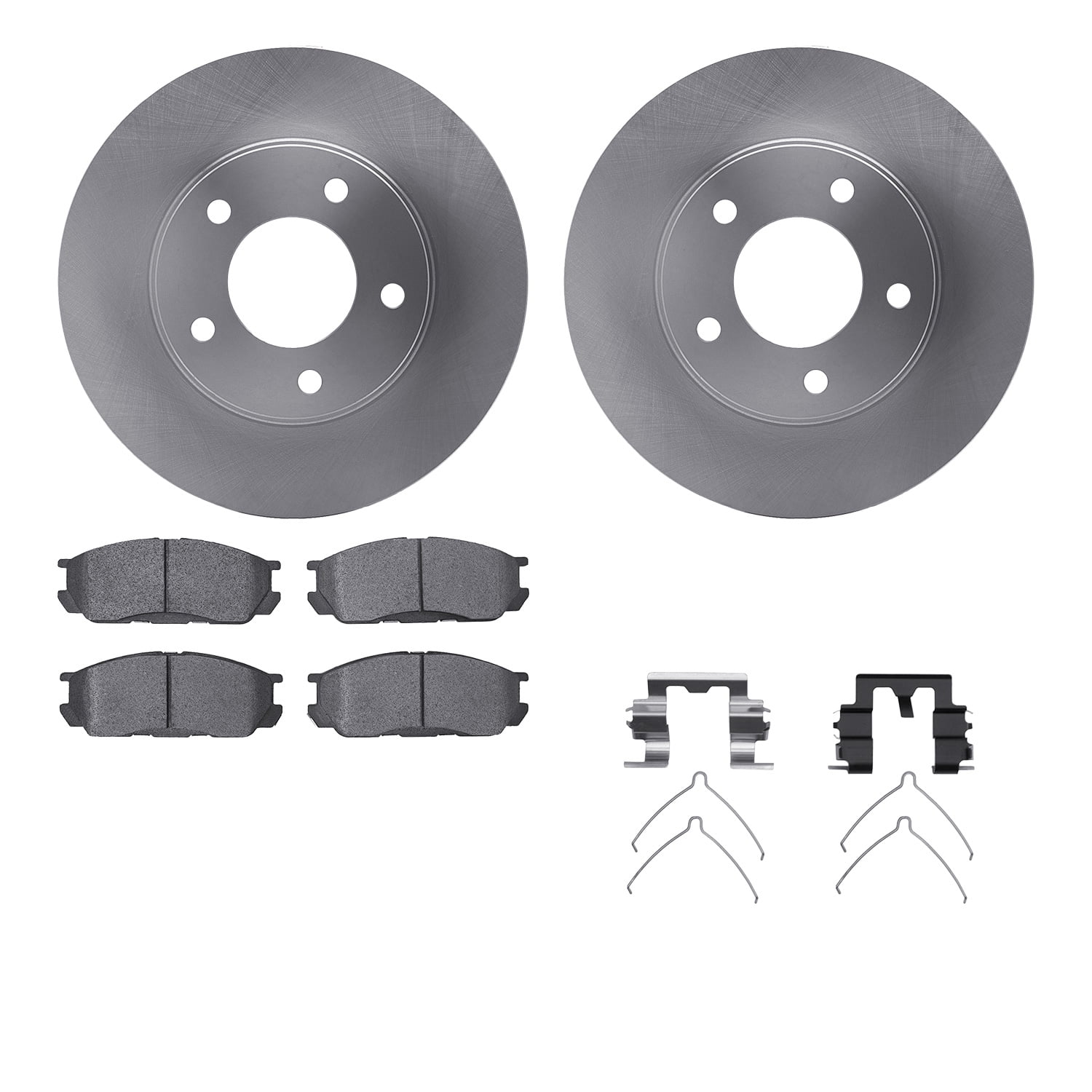 Dynamic Friction Company Front Brake Rotors with 5000 Advanced Brake Pads includes Hardware 6512-80136