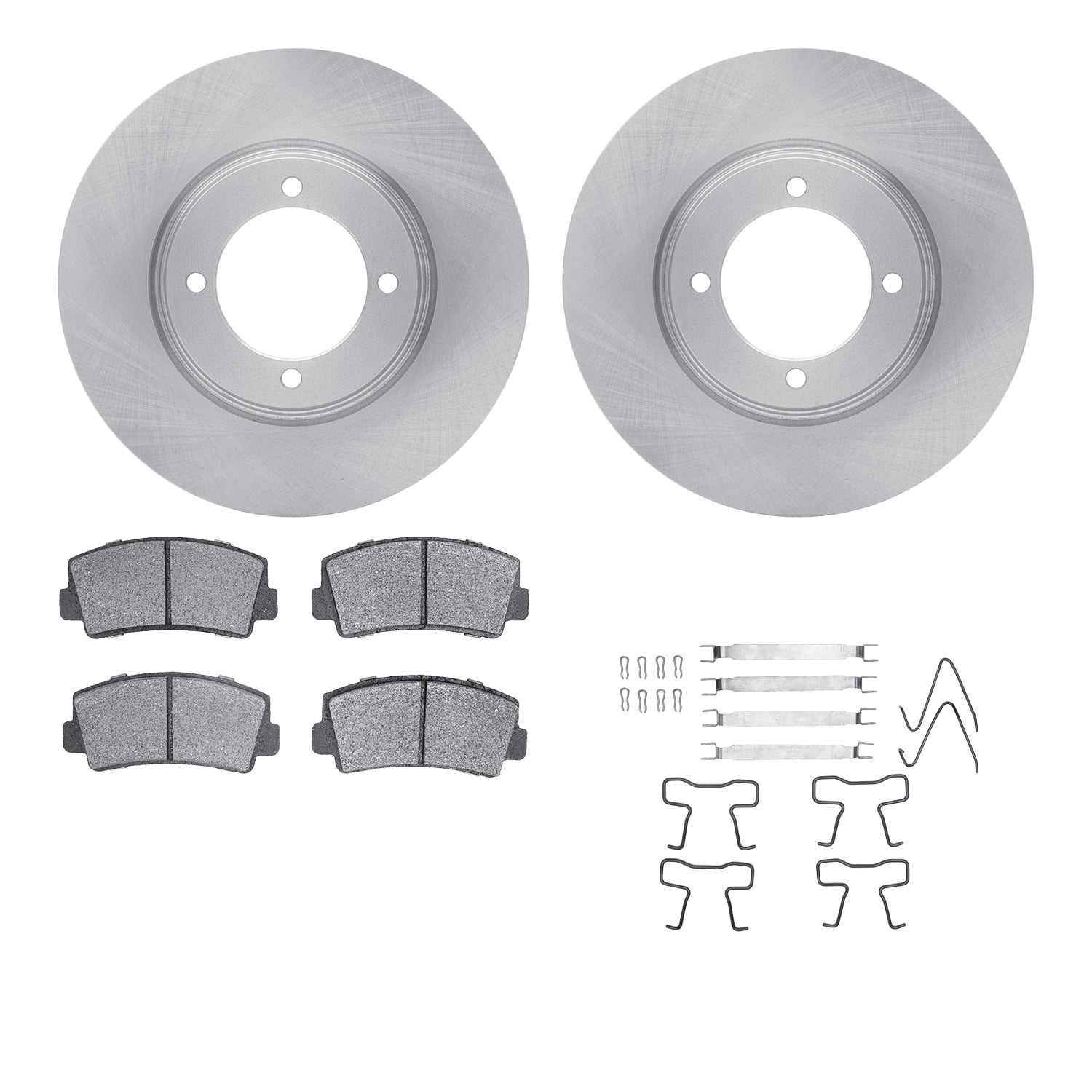 Dynamic Friction Company Front Brake Rotors with 5000 Advanced Brake Pads includes Hardware 6512-80253