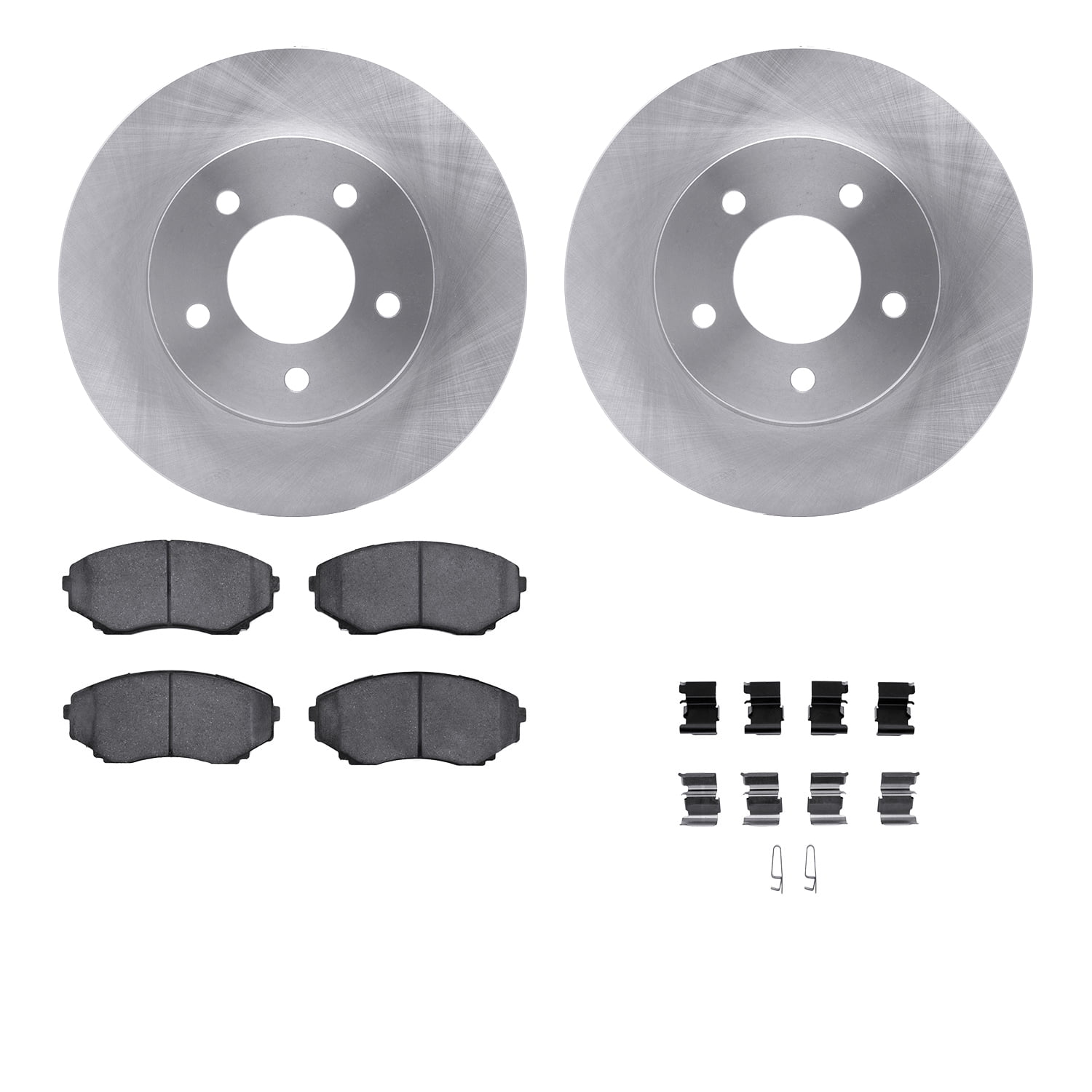 Dynamic Friction Company Front Brake Rotors with 5000 Advanced Brake Pads includes Hardware 6512-80280