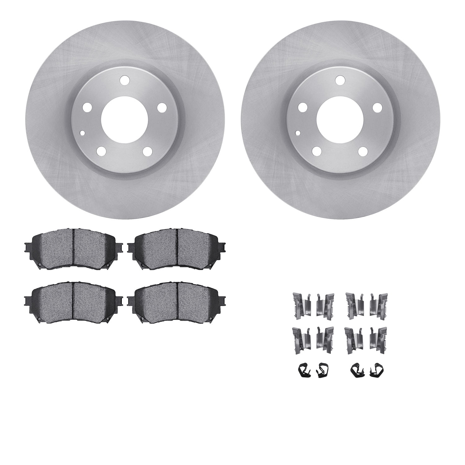 Dynamic Friction Company Front Brake Rotors with 5000 Advanced Brake Pads includes Hardware 6512-80323