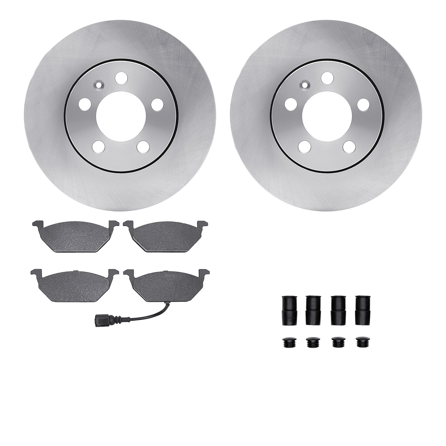 Dynamic Friction Company Front Brake Rotors with 5000 Advanced Brake Pads includes Hardware 6512-92029
