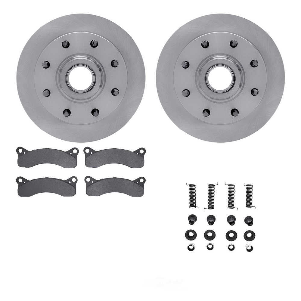 Dynamic Friction Company 6512-99002 DFC GEOSPEC Coated Rotor- 1214 Heavy Duty Brake Pad - Hardware