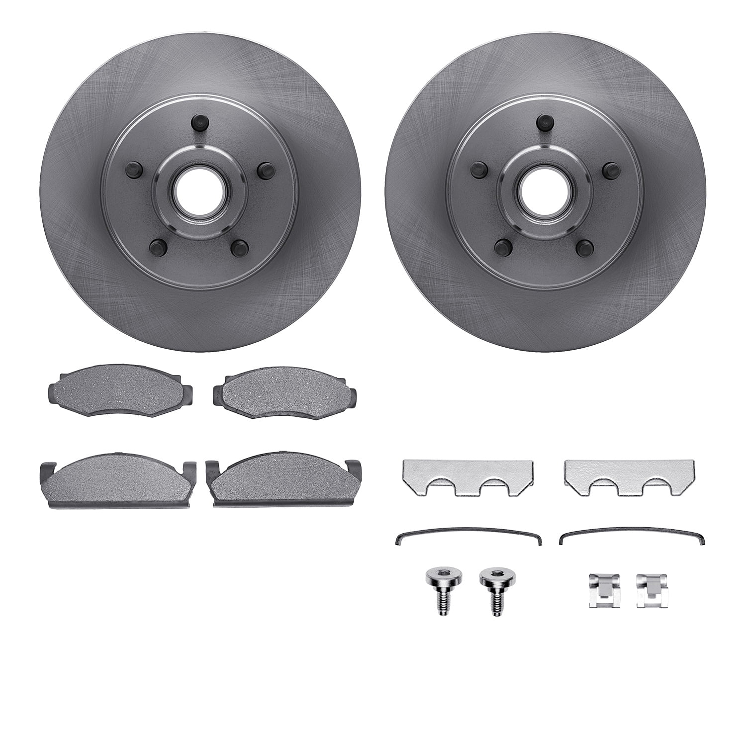 Dynamic Friction Company Front Brake Rotors with 5000 Advanced Brake Pads includes Hardware 6512-99016