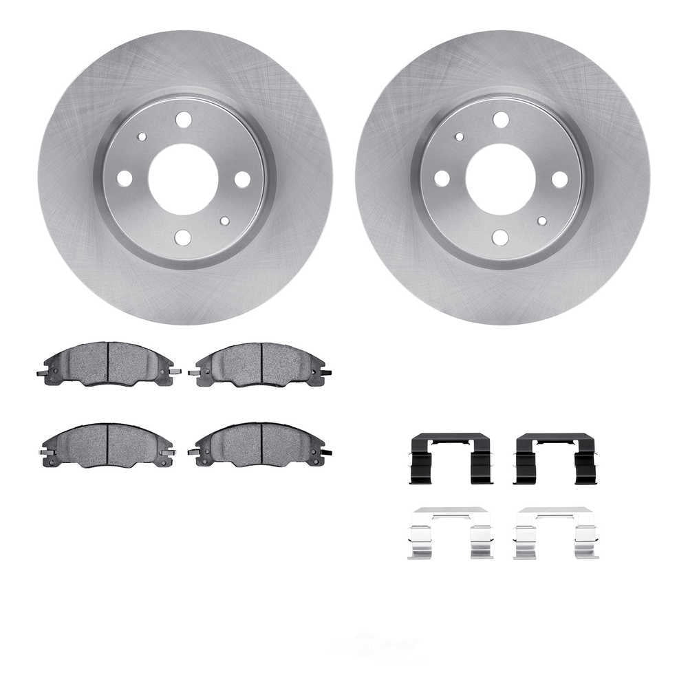 Dynamic Friction Company 6512-99070 DFC Rotors with 5000 Advanced Brake Pads includes Hardware